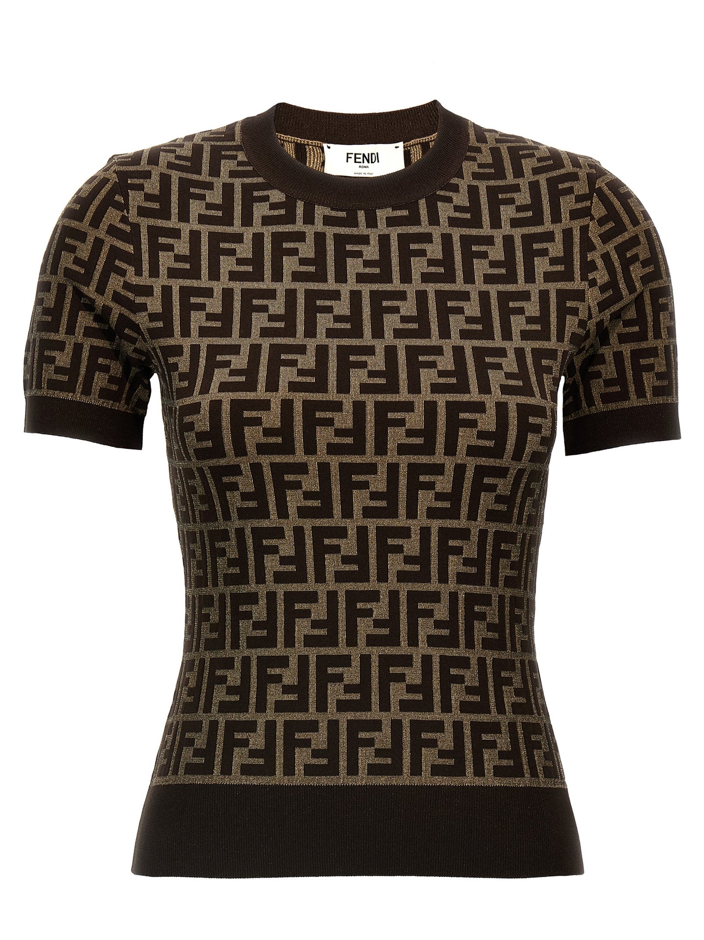 Fendi Brown Cotton Cardigan