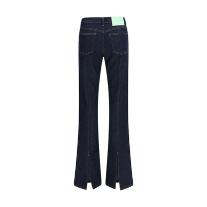 Haikure Blue Cotton Flared Jeans