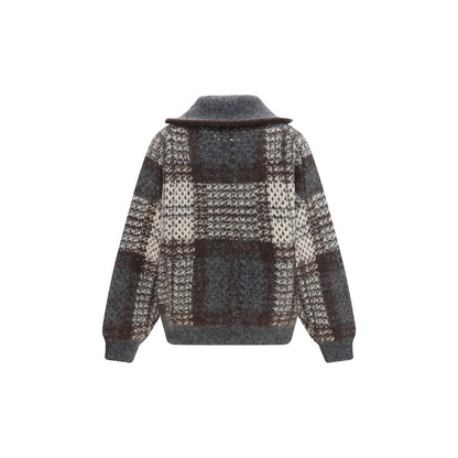 Brunello Cucinelli Gray Mohair Cardigan