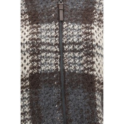 Brunello Cucinelli Gray Mohair Cardigan