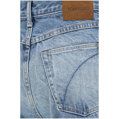 Tom Ford Blue Cotton Bootcut Jeans