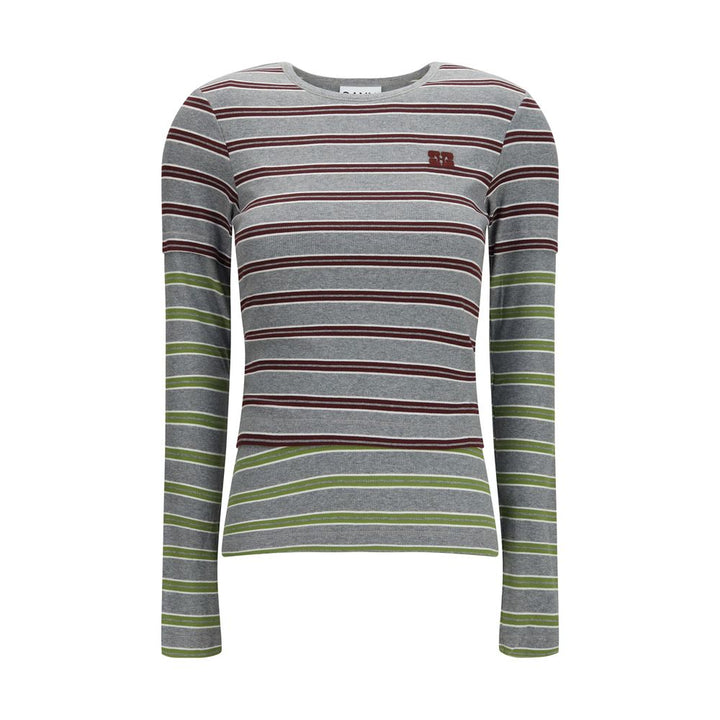 Ganni Gray Cotton Sportswear