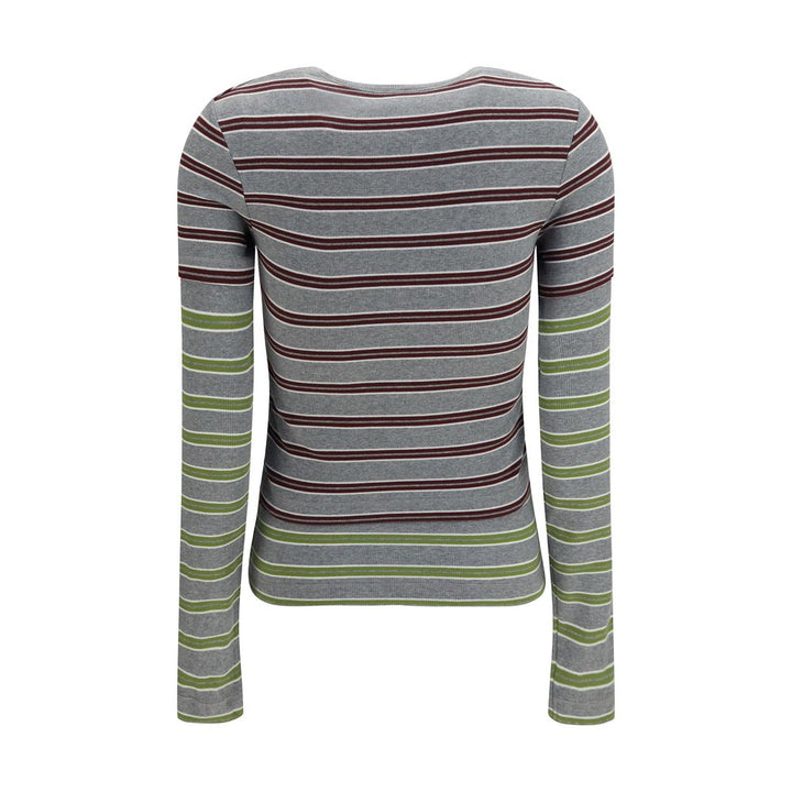 Ganni Gray Cotton Sportswear