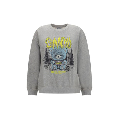 Ganni Gray Cotton Sweatshirt