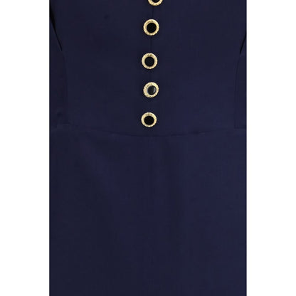 Alessandra Rich Blue Silk Casual Dress