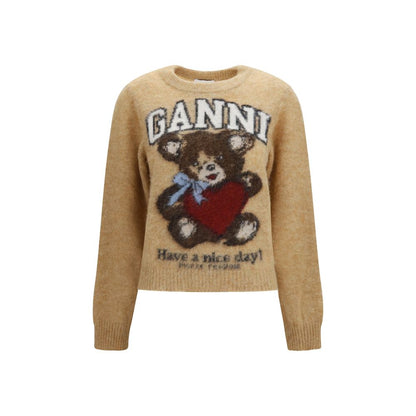 Ganni Beige Polyamide Sweatshirt
