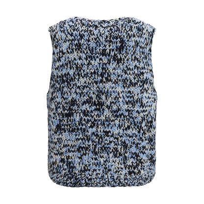Ganni Multicolor Wool Oves Aries Sleeveles Sweater