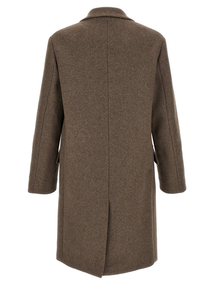 Dries Van Noten Brown Wool Coat