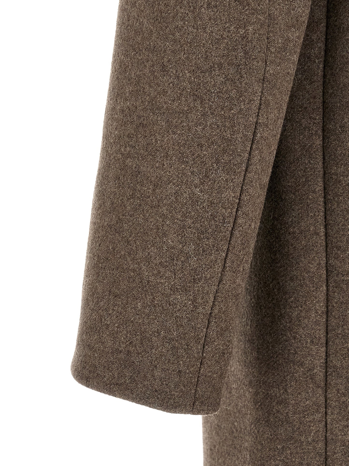 Dries Van Noten Brown Wool Coat