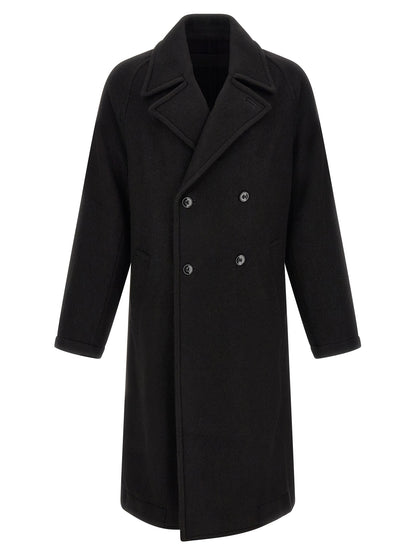Lemaire Black Wool Coat