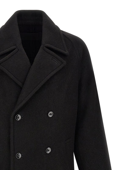 Lemaire Black Wool Coat