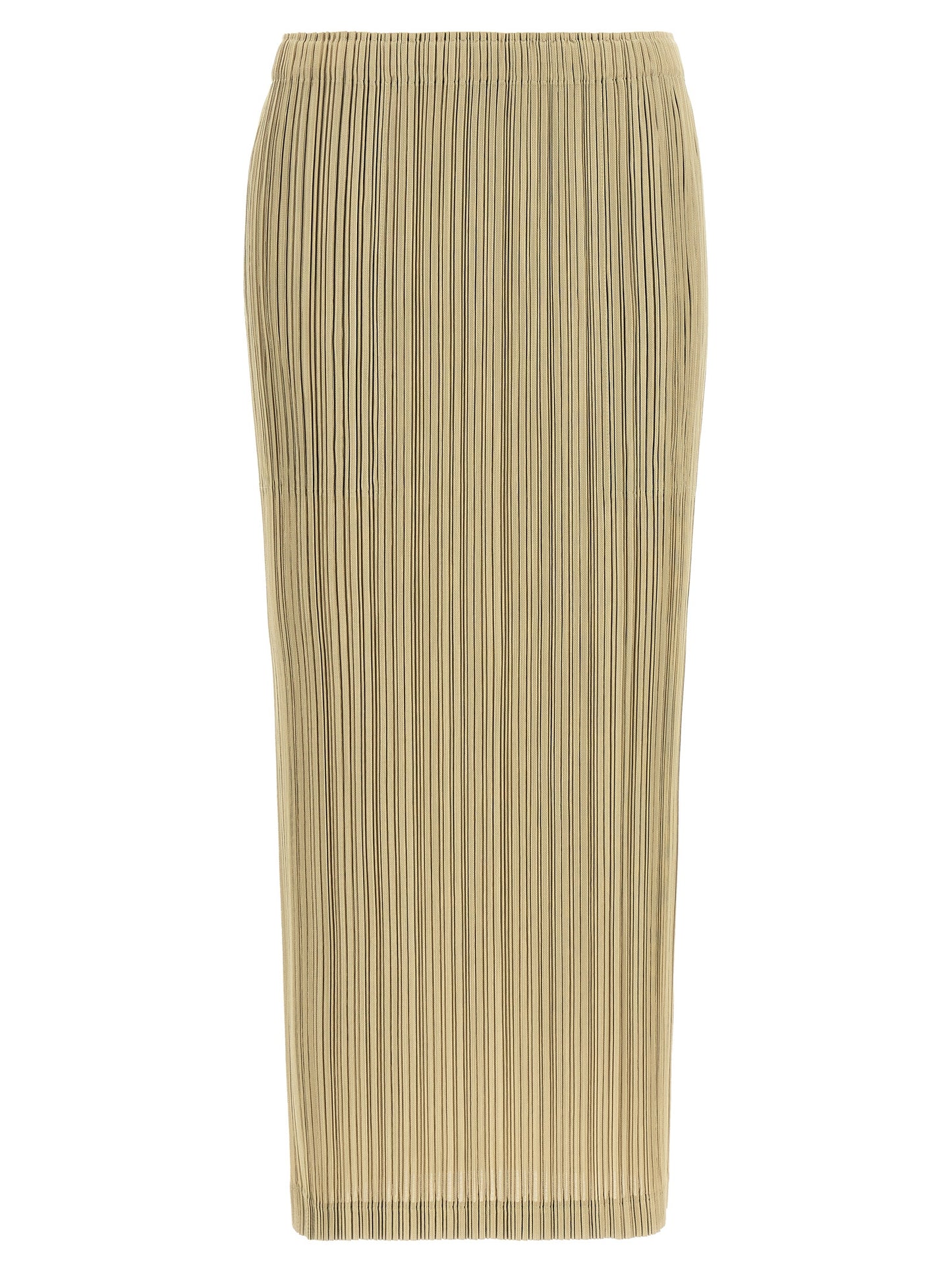 PLEATS PLEASE ISSEY MIYAKE Beige Polyester Midi Skirt
