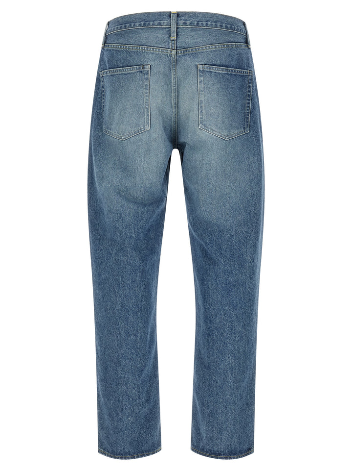 SSSTEIN Blue Cotton Tapered Jeans