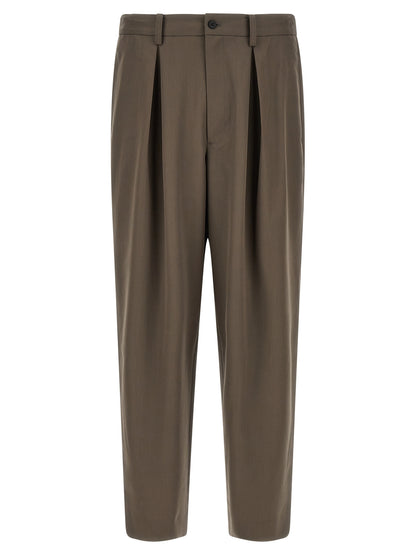 SSSTEIN Brown Wool Casual Pants