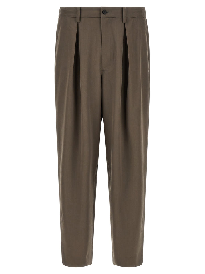 SSSTEIN Brown Wool Casual Pants