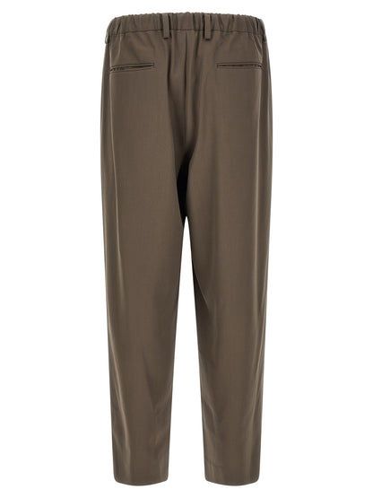 SSSTEIN Brown Wool Casual Pants