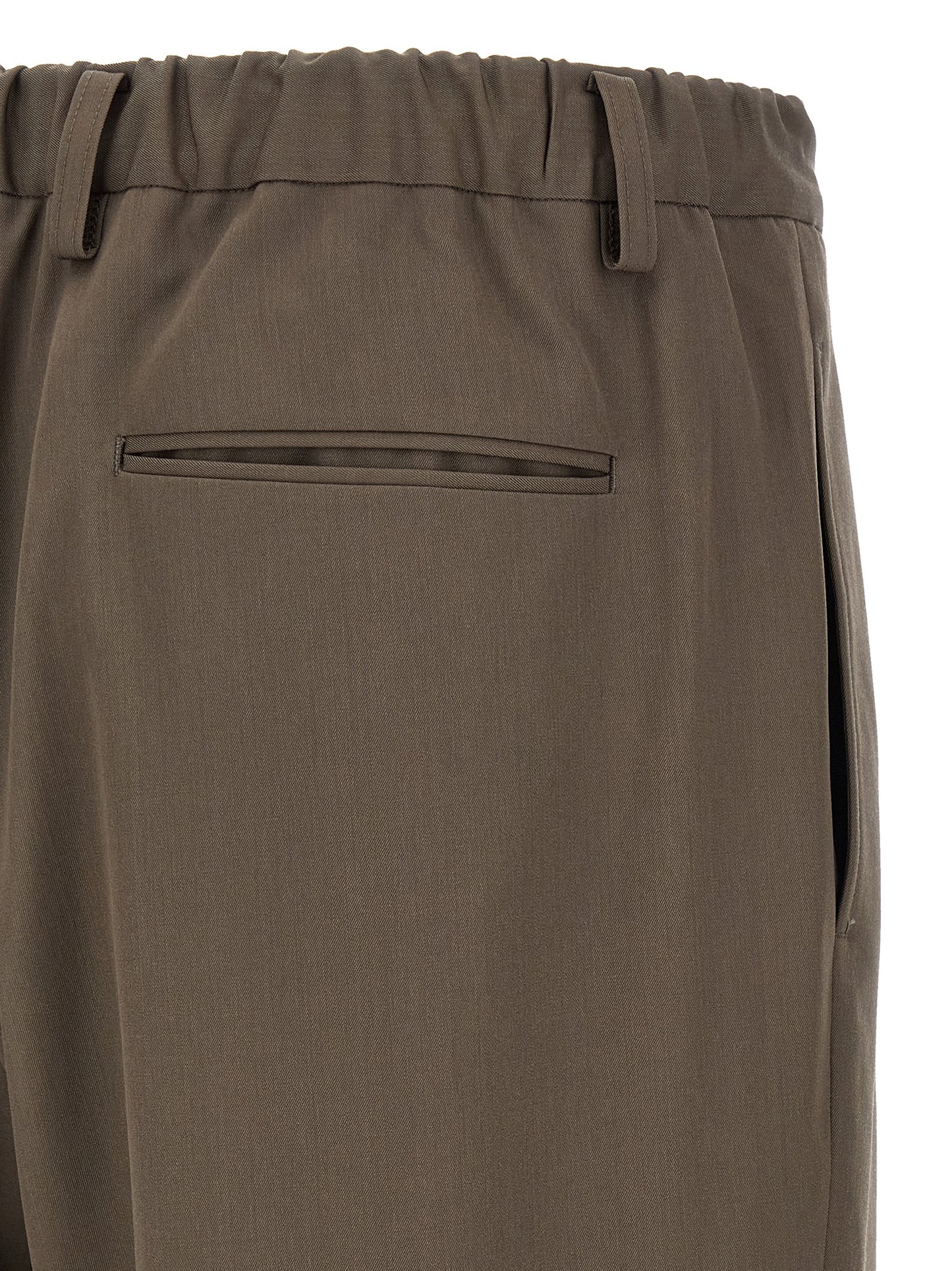 SSSTEIN Brown Wool Casual Pants