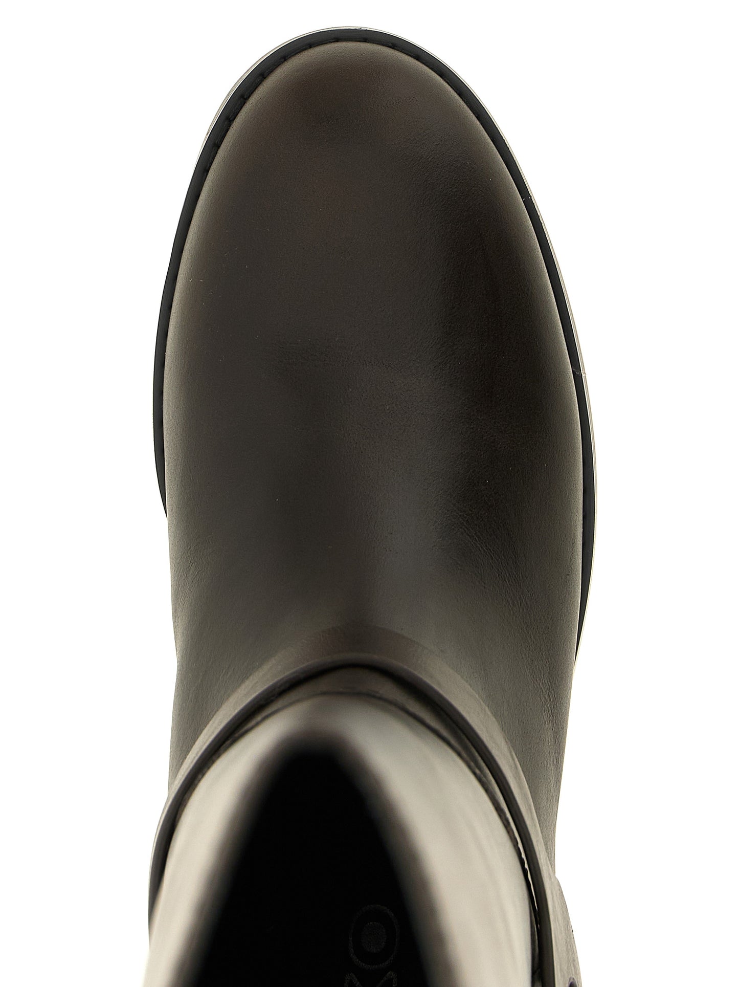 PINKO Black Cowhide Over The Knee