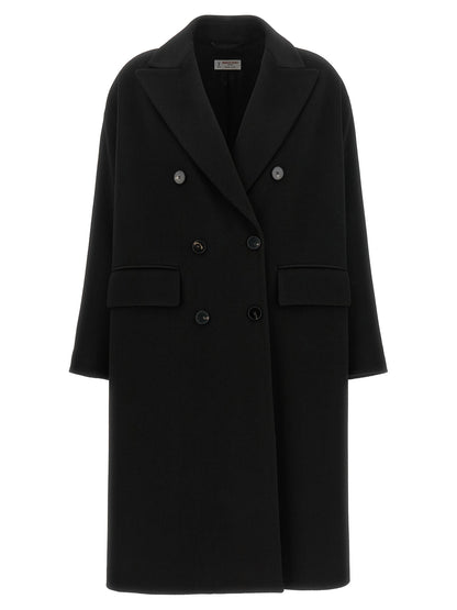 Alberto Biani Black Wool Coat