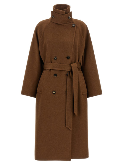 Alberto Biani Brown Wool Coat