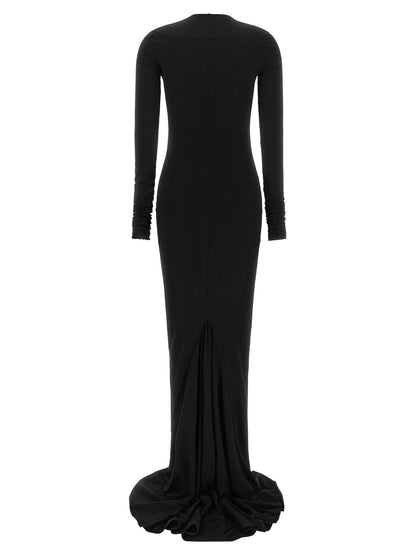 DRKSHDW Black Cotton Long Dress