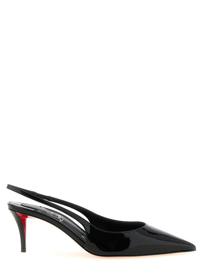 Christian Louboutin Black Calfskin Mid Heel Pumps