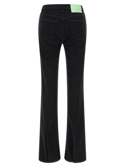 Haikure Black Cotton Flared Jeans