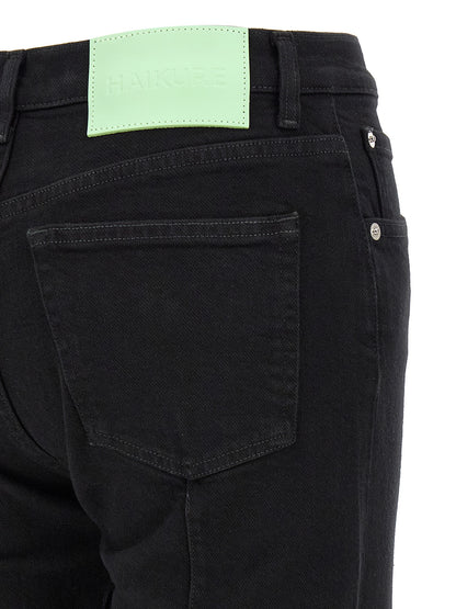Haikure Black Cotton Flared Jeans