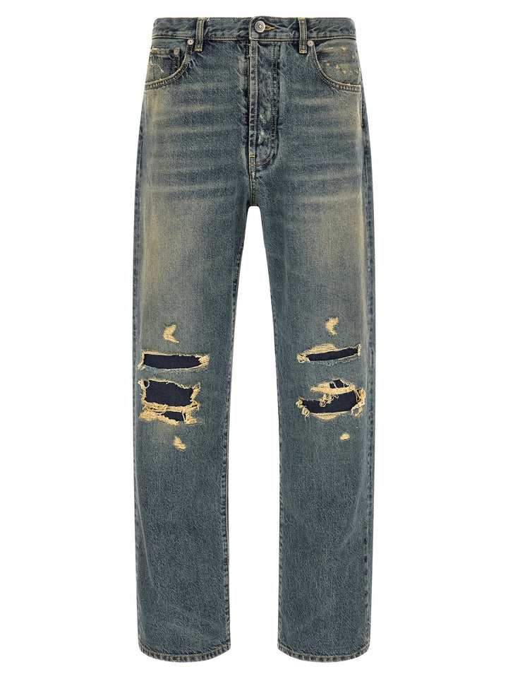 Maison Margiela Blue Cotton Straight-Leg Jeans
