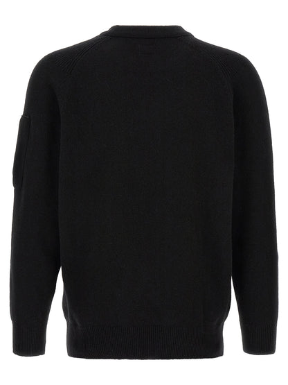 C.P. Company Black Wool Cardigan