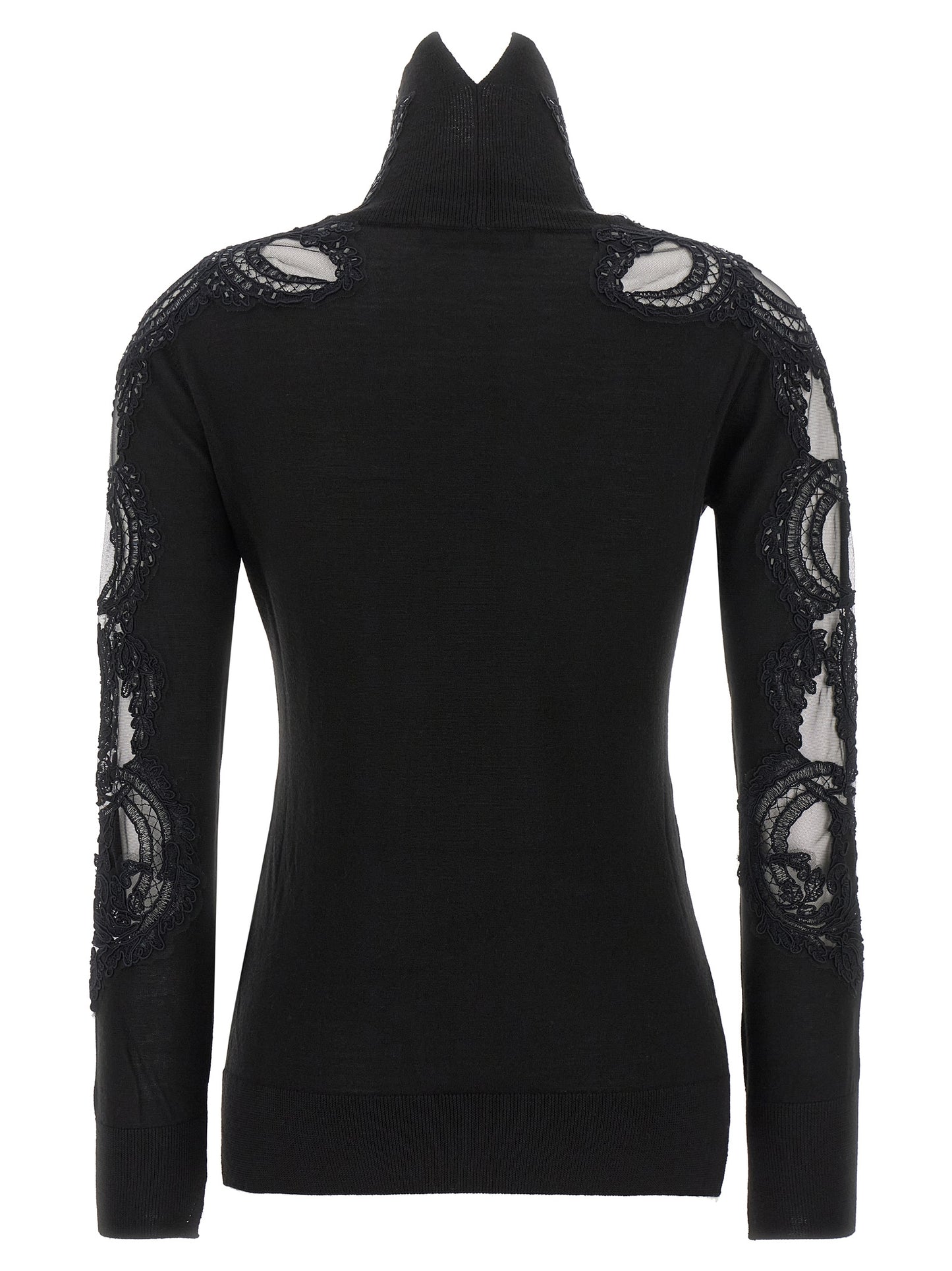 Ermanno Scervino Black Virgin Wool Cardigan
