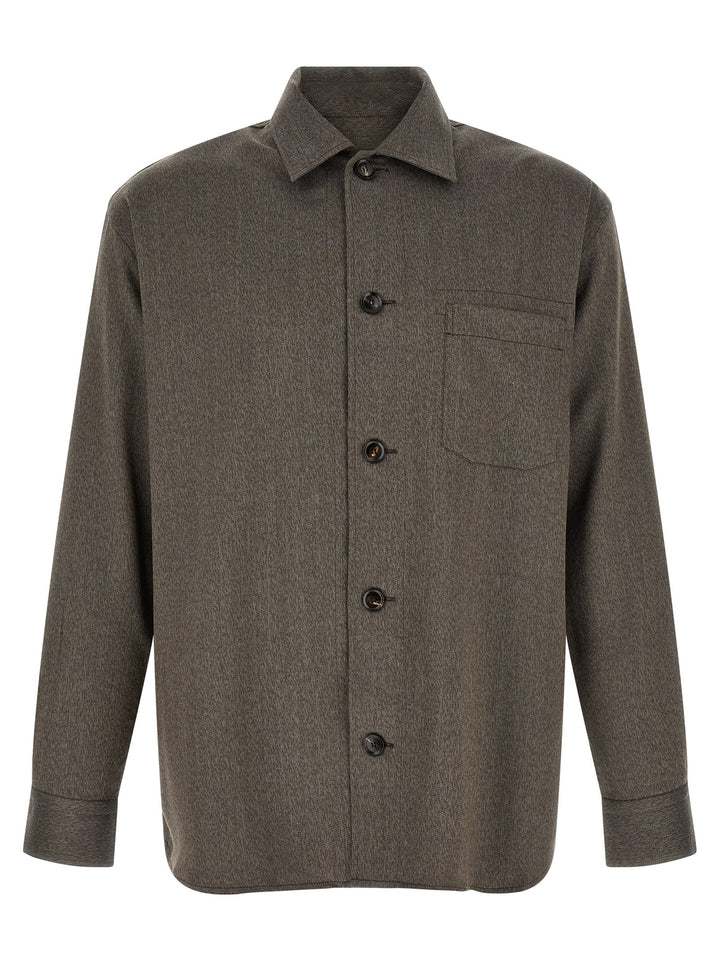 Brioni Brown Wool Blouse