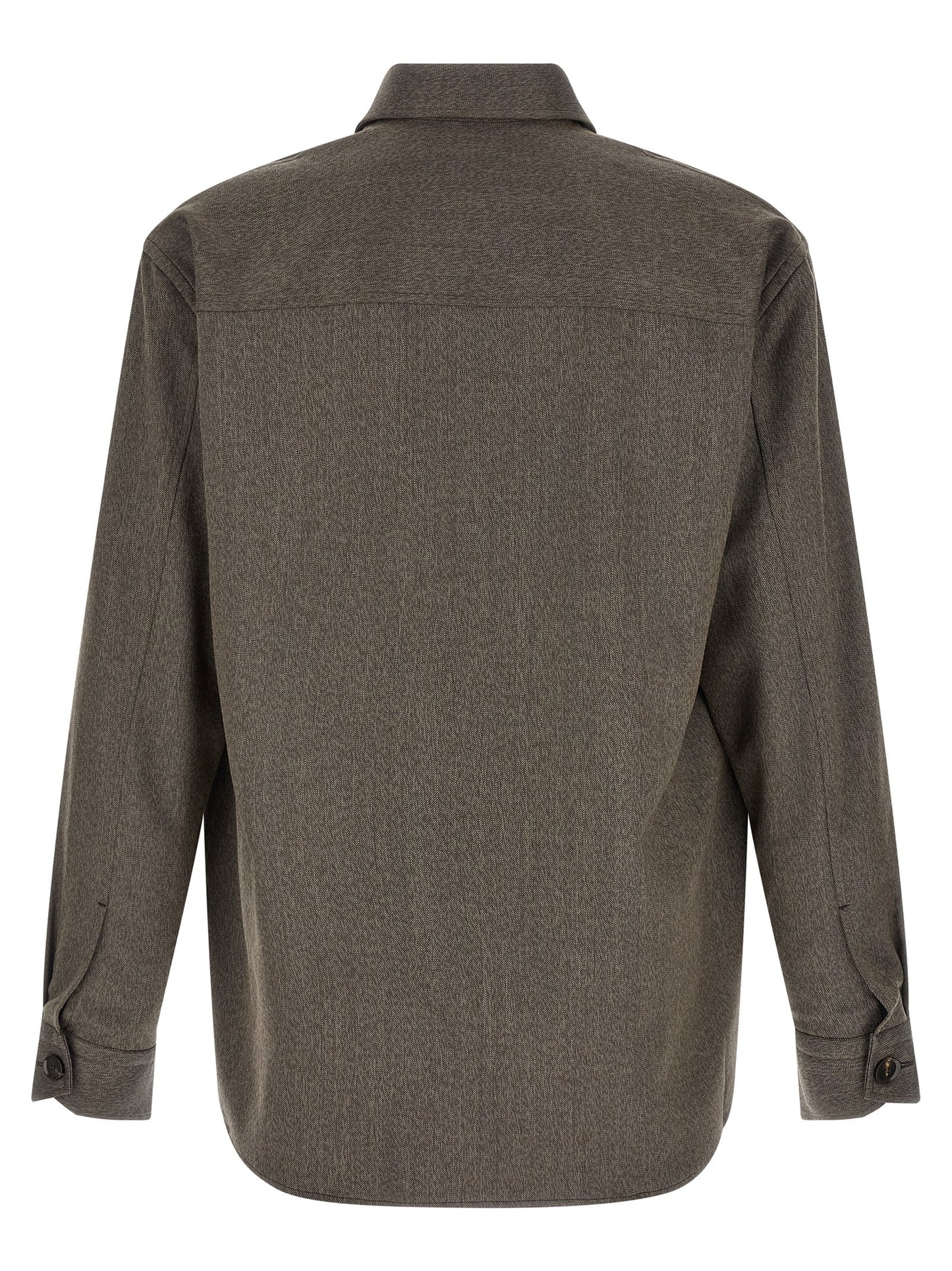 Brioni Brown Wool Blouse