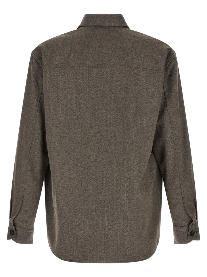 Brioni Brown Wool Blouse