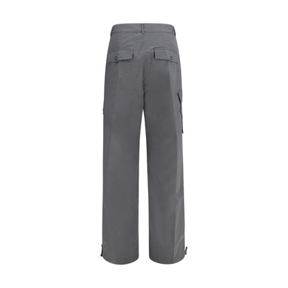 Ganni Gray Cotton Cargo Pants
