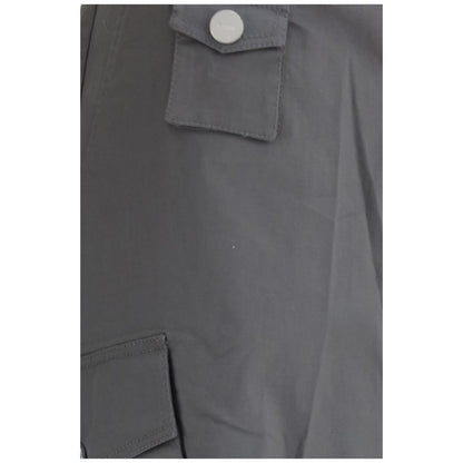 Ganni Gray Cotton Cargo Pants