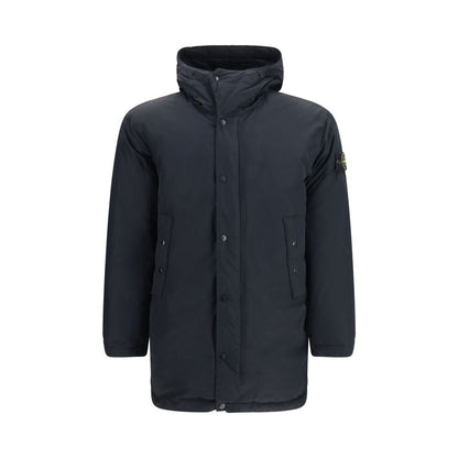 Stone Island Black Polyester Full-Length Jacket