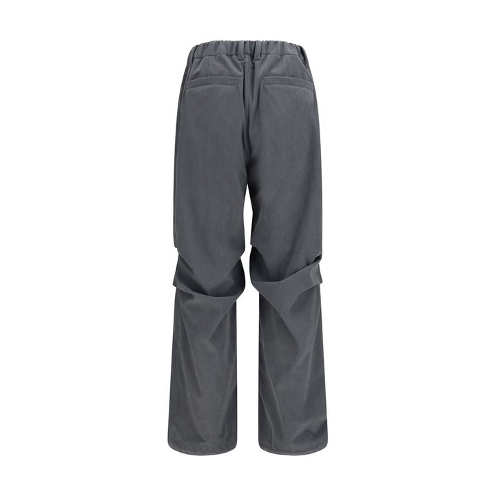 LAMINAR Gray Polyester Casual Pants