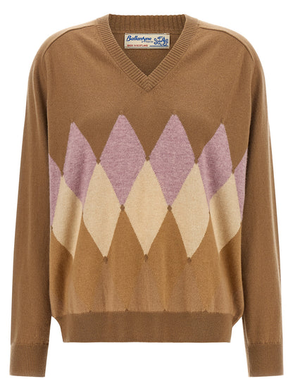 Ballantyne Beige Cashmere Cardigan
