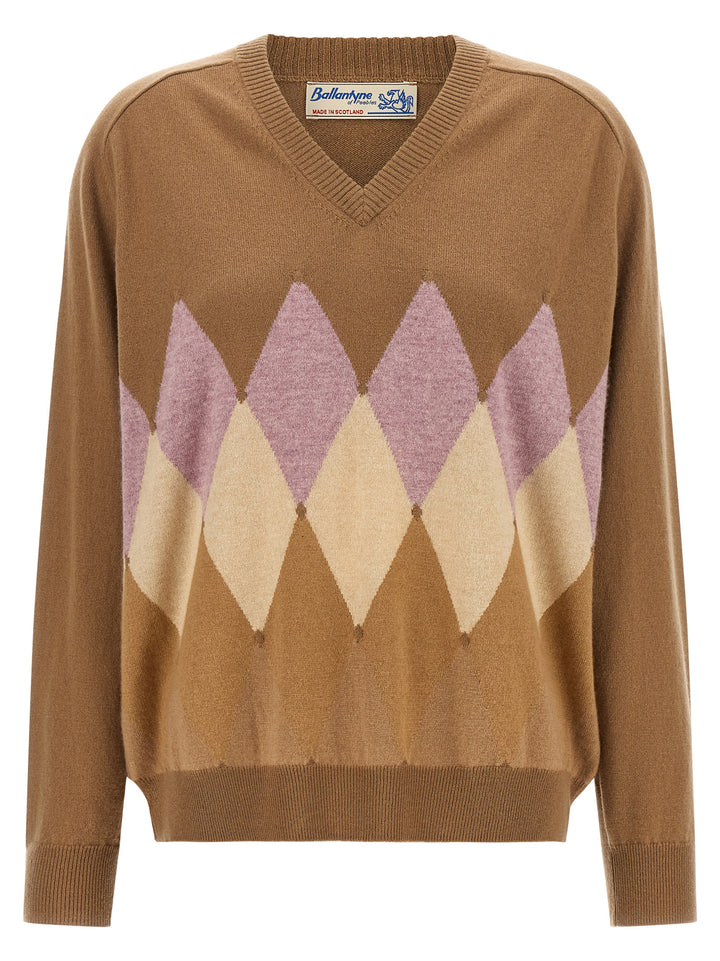 Ballantyne Beige Cashmere Cardigan