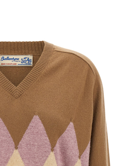Ballantyne Beige Cashmere Cardigan