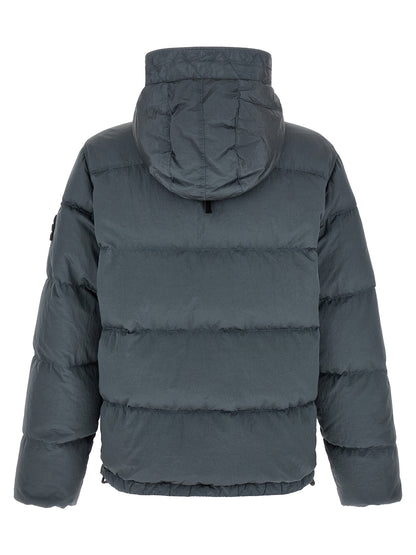 Stone Island Gray Polyamide Full-Length Jacket