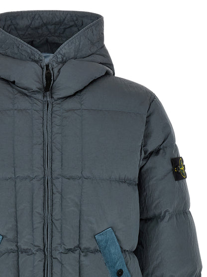Stone Island Gray Polyamide Full-Length Jacket