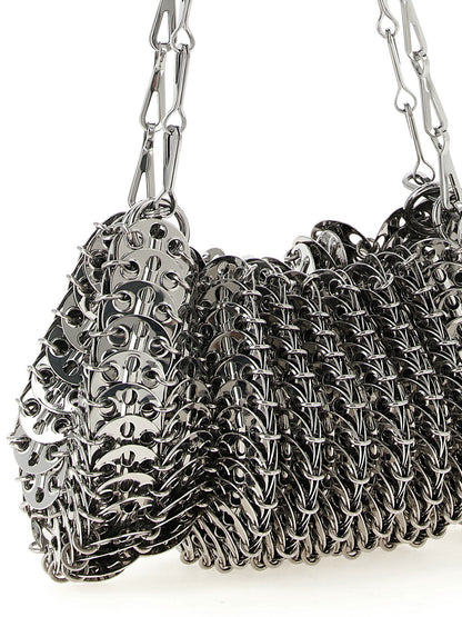 Paco Rabanne Silver Stainless Steel Shoulder Bag