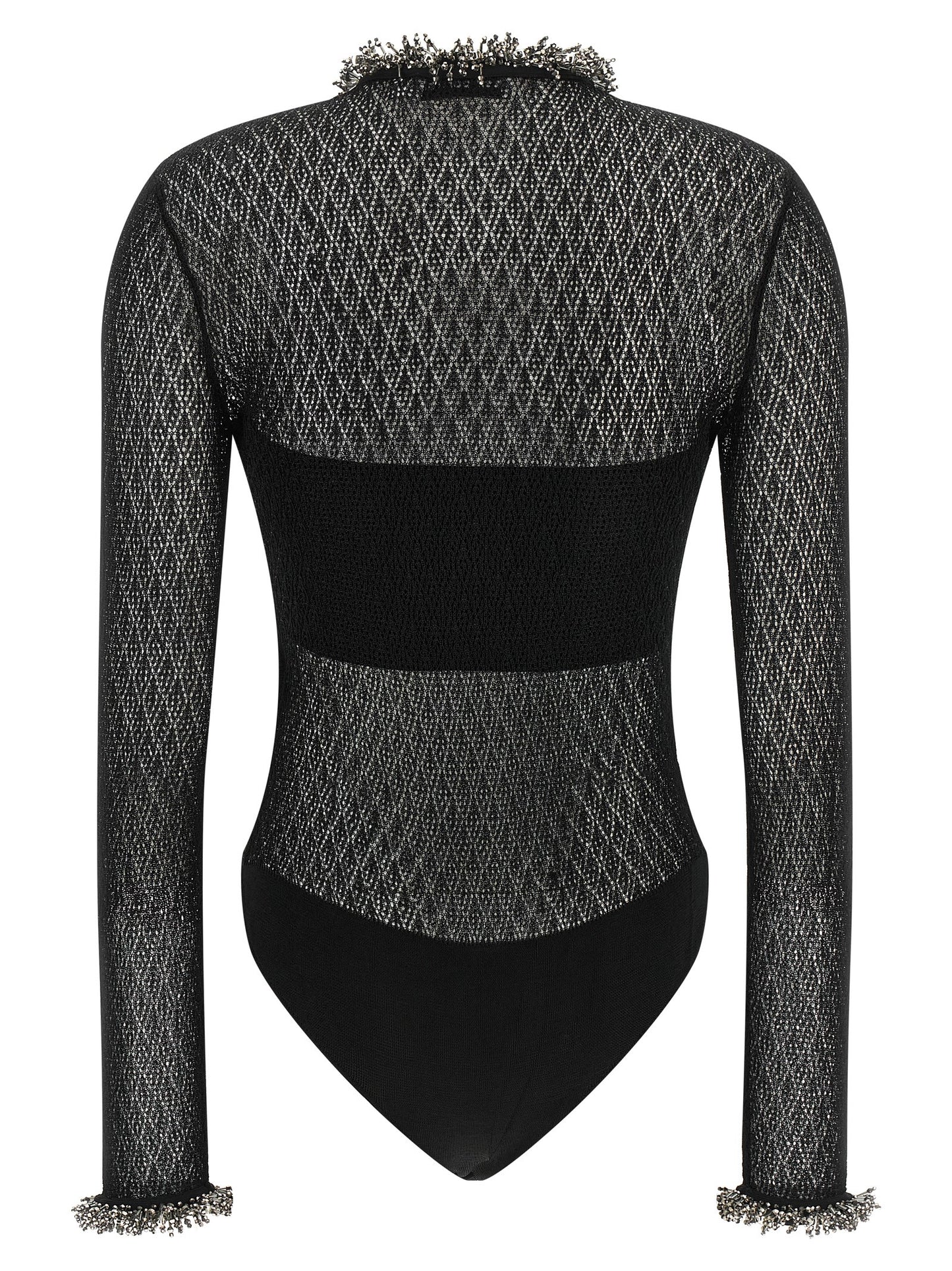 Self-Portrait Black Viscose Tank Tops