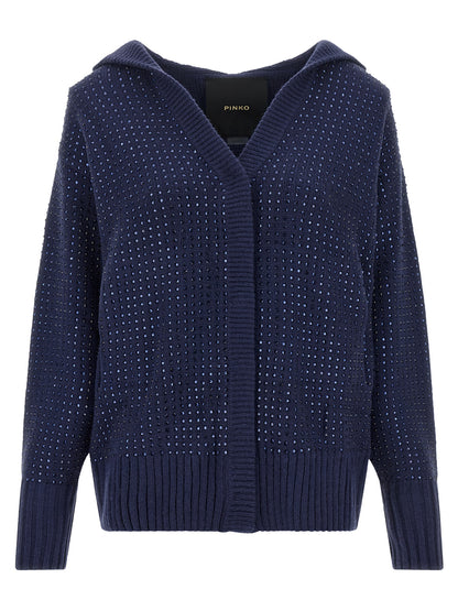 PINKO Blue Wool Cardigan
