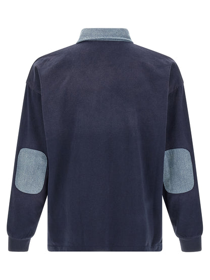 FOUND Blue Cotton Polo Shirt