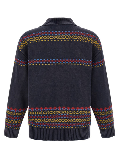 FOUND Blue Cotton Cardigan
