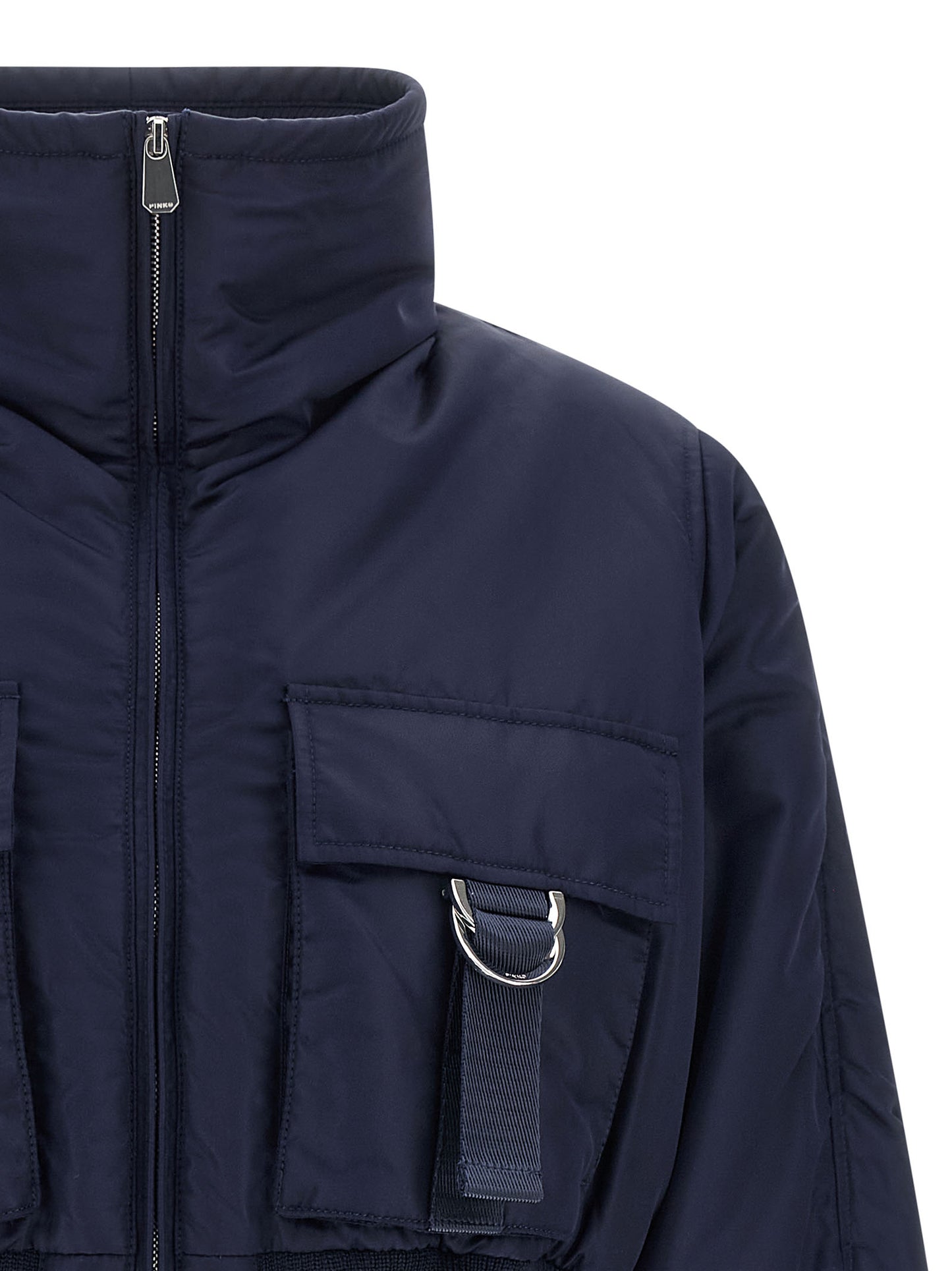 PINKO Blue Polyamide Bomber