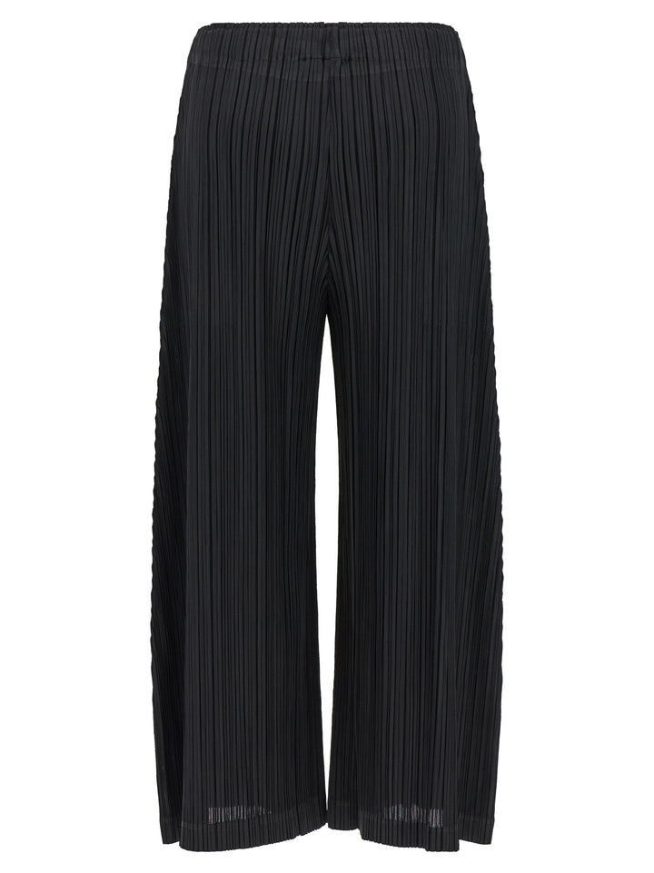 PLEATS PLEASE ISSEY MIYAKE Black Polyester Pants
